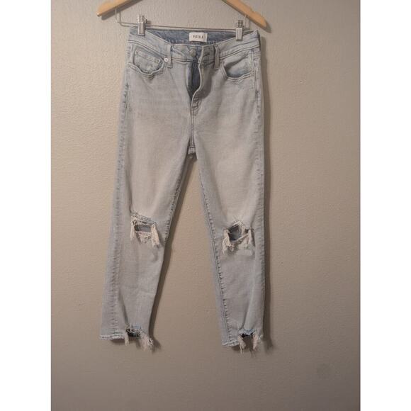 Pistola Womens Charlie High Rise Straight Jeans Size‎ 27 Blue Button Fly - Picture 1 of 11